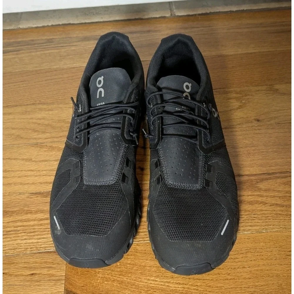 Athleisure ON Cloud 5 All Black 59-98986 Men's 12.5 Running Sneakers Swiss